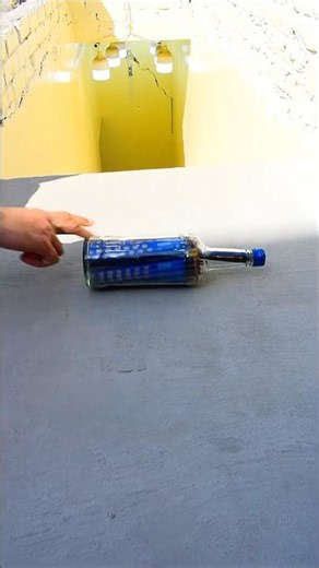 Yellow VS Blue Breaking glass bottle ⚠️🔥 #shorts #asmr #satisfyingvideo #viralreels #shortsreels