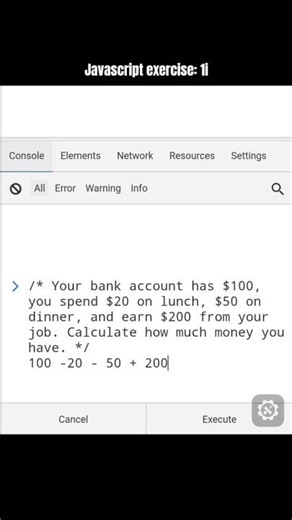 Javascript exercise 1i #live #code #repeat #javascript