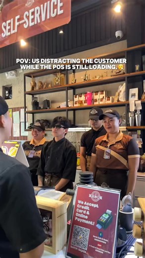 1.6K views · 2.9K reactions | Us keeping the customer entertained while the POS decides its life purpose  #LoadingForever #BarokCafeAndResto #WorkChronicles #fyp #barokmoments #forfunonly | Barok Cafe & Resto | Facebook
