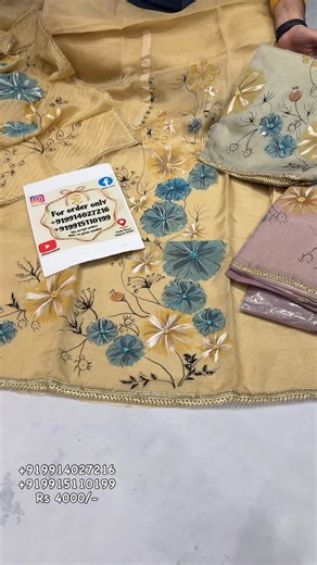 RAVINDER SINGH on Instagram: "Beautiful unstitched World wide shipping available Stitching all so available For order +919914027216 +919915110199 #instagram #unstitched #trending #fabricdesign #waheguruboutique"