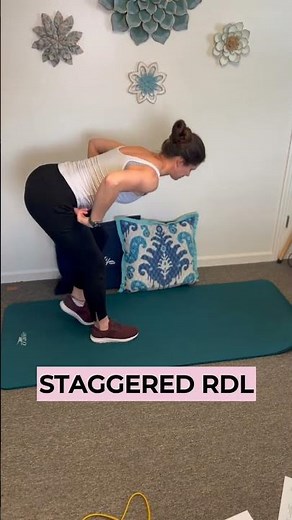 Staggered RDL Exercise | Glute & Hamstring Strength for Hip Stability