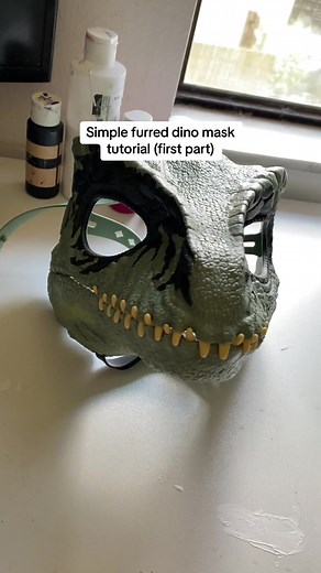 Once I get the fur i’ll do a video of the last steps! #howto #fyp #fursuitmaking #dinomasktutorial #fursuittutorial #fursuitmakingtips