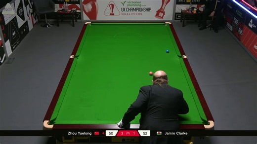 2025斯诺克英国锦标赛；克拉克vs周跃龙