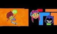 Mix of 2 videos from youtube : Teen Titans Intro VS Teen Titans Go! Team Titans Theme Song