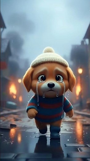Tsunami 💔🥺 #shortstory #cartoon #emotionalstruggle #cutepuppy