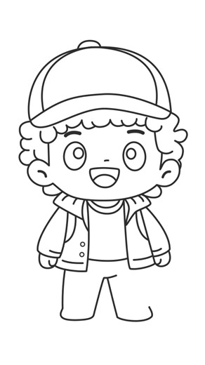 Draw Dustin from Stranger Things ✏️🔥 | Kate Bush – Running Up That Hill 🎵 #Shorts #strangerthings