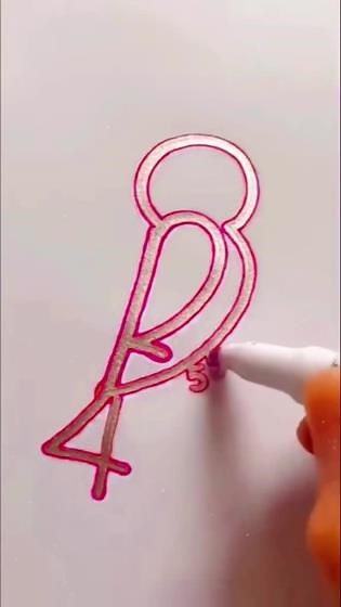 Numbers become a bird