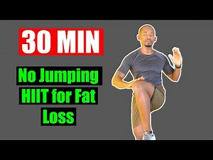 30-Minute No Jumping HIIT WORKOUT FOR FAT LOSS - Beginner Fat Burner