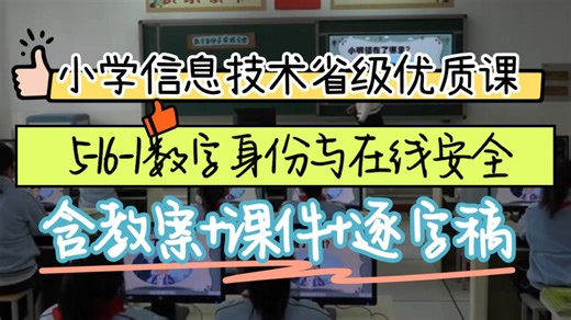 小学信息技术省级优质课|《5-16-1数字身份与在线安全》