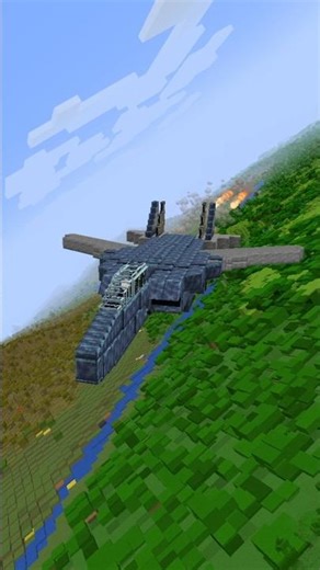 CRONSTRUI el AVION de TOP GUN en MINECRAFT #shorts #viralshorts #minecraft #f14tomcat #topgun