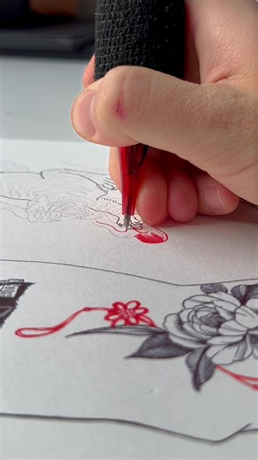 Ballpoint pen tattoo practice😍 * #inluminoheartink #tattooart #tattooartist #inked #inklife