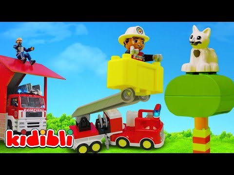 Toy Fire Truck Rescue Mission 🚒 Firefighters Save the Day at Fire Station | Toys for Kids | Kidibli