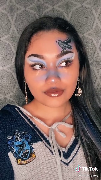 ravenclaw as makeup 🦅💙 #fyp #MyStyle #harrypotter #harrypottertiktok #makeup #ravenclaw #hogwarts