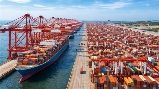 The automated port moving millions of containers with almost no workers