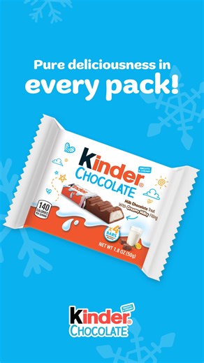 With its creamy milky filling and smooth milk chocolate outside, Kinder Chocolate Bars are crafted for kids and enjoyed by all! 🤍 Drop a 🍫 below if you’re loving Kinder Chocolate Bars and we might surprise you! | Kinder