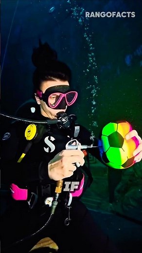 This Underwater Ball Explodes Before the Surface #science #ball #shorts