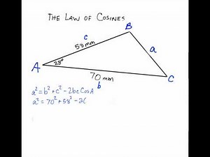 Using the Law of Cosines (SAS) to Solve a Triangle
