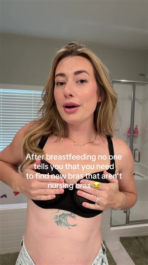 I actually was that one friend when I nannied for a gal and she was done breast-feeding like after a year she was still wearing her nursing bras, and I was like girl you need a regular bra. Go get one.!!! So now here I am being your bestie!! Xx ##bras##postpartum##momtruths##realtalk##momtok