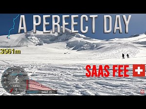 [4K] Skiing Saas-Fee, A Perfect Day 3561m Highest to Lowest Descent, Wallis Switzerland GoPro HERO11