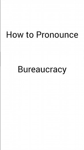 How to Pronounce Bureaucracy | Bureaucracy Pronunciation #bureaucracy #pronunciation