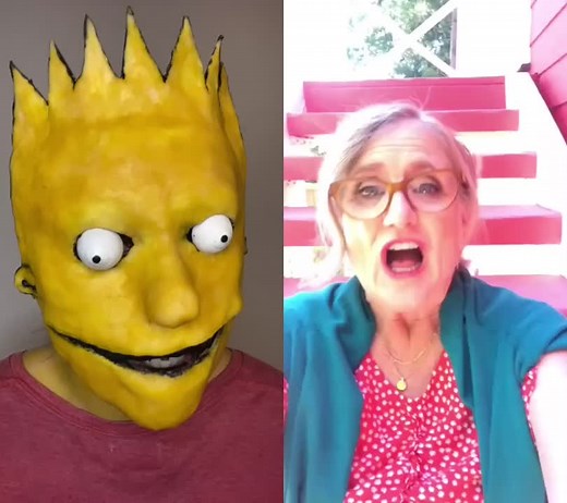 Bart Simpson Makeup Transformation Video Snap Challenge
