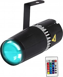 Pinspot Stage Light- SENLAN 9W RGB 3-in-1 Beam Light by IR Remote Controller