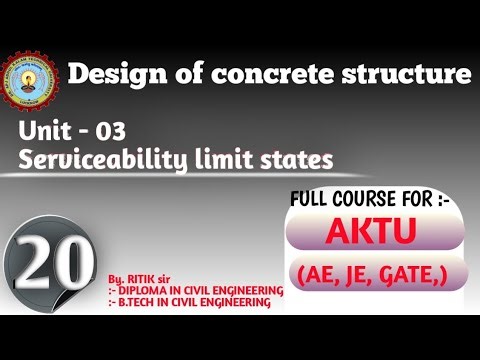 Design of concrete structure// Serviceability limit states// Unit -03//
