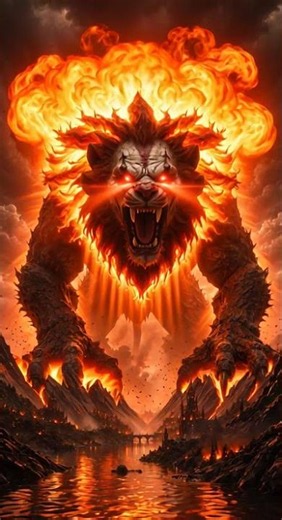 🔥 COLOSSAL DEMON CLOWN LION DESTROYS THE WORLD 😱 Dark Fantasy Apocalypse 4K