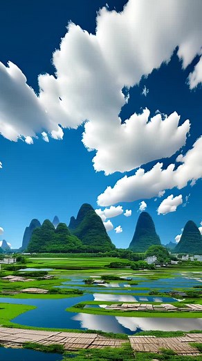 Serene Landscape with Distinct Rock Formations