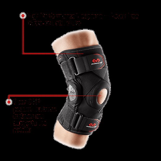 Knee Brace with Polycentric Hinges & Cross Straps