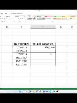 BEGINI CARA MENGETAHUI TANGGAL KADALUWARSA DI MS EXEL