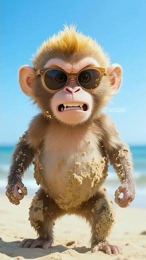 orange cat revenges monkey🙊🤣#funny #funnyvideo #orangecat #cat #funnycats