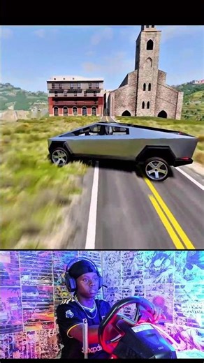 Tesla Cybertruck Drifting Beamng Drive #tesla #teslacybertruck #beamngdrive #drifting