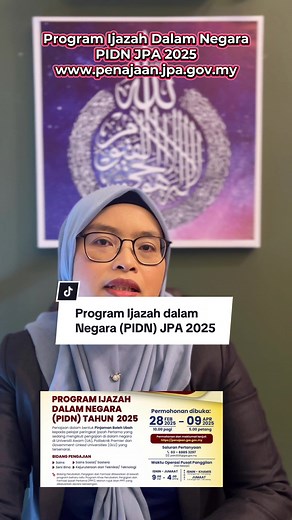 Permohonan Program PIDN JPA 2025 Kini Dibuka