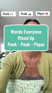 Peek at it. Reach the peak. Have your curiosity piqued. Same sound. Completely different jobs. #fyp #learnontiktok #didyouknow #teachersoftiktok #reading