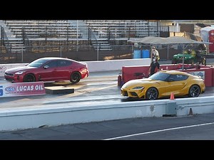 Toyota Supra vs Kia Stinger GT - drag race