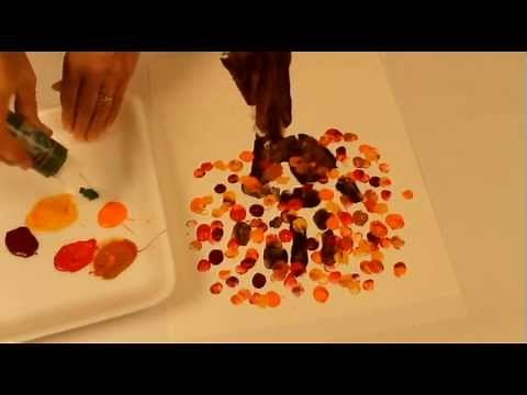 Finger paint ideas: Autumn tree