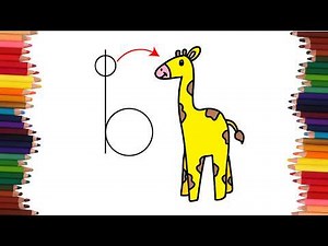 Como dibujar una Jirafa | Cómo dibujar Animales para niños