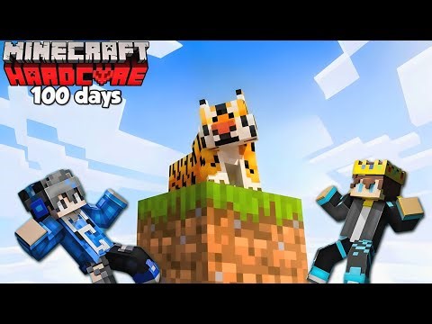 I Survived 100 Days In One Block With A TIGER In Minecraft Hardcore (Hindi)