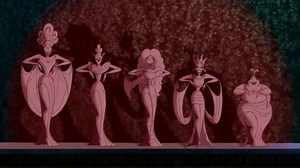 "I won't say i'm in love" from Disney's Hercules (1997) Always found that song interesting as it is very rare in a Disney movie that a character goes against the happily-ever-after doctrine and admits that eternal love is not always guaranteed.