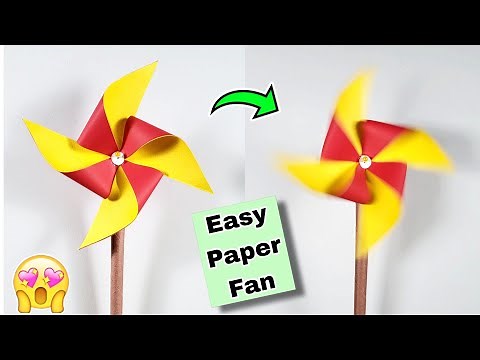 How to make Self Rotating Paper Fan || Easy Rotating Paper Fan || DIY Paper Fan