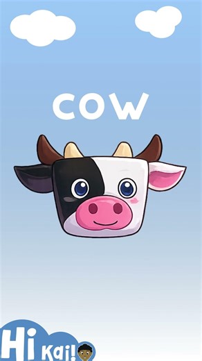 Cow Sound for Kids | Learn the Animal Name | Hi Kai #alphabetlearning #learnletters #abcd