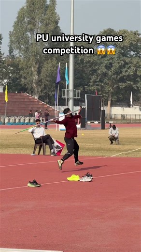 Javline throw PU university game competition #trackwork #viral #sports #speed #viralmoment