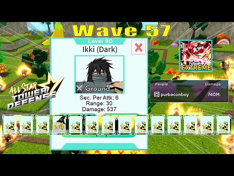 Level 80 Ikki (Dark) in Extreme Infinite Mode | Showcase | Roblox All Star Tower Defense