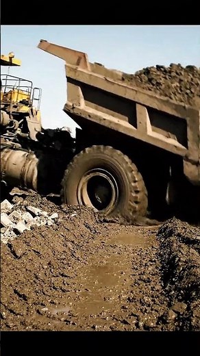 Massive Dump Truck vs. Deep Mud! 🚧 Epic Construction Action!