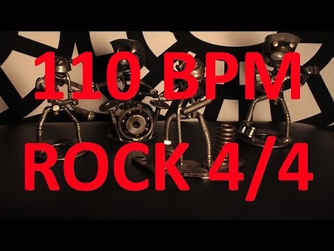110 BPM - ROCK - 4/4 Drum Track - Metronome - Drum Beat