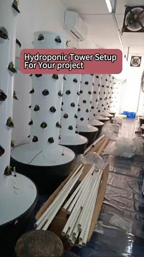 Hydroponic Tower Setup 42 Plants Vertical Growing System for Small Spaces#indoorfarming