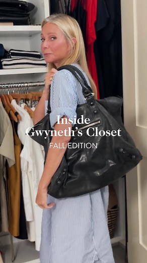 Always a thrill to peek inside GP’s closet. Shop her G. Label go-tos at the link in bio. #goop