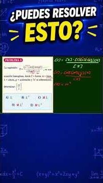 📚Análisis Dimensional. Puedes resolverlo?