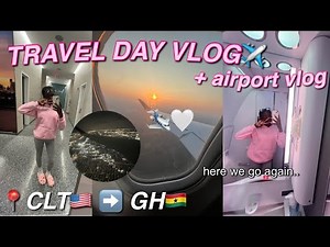 TRAVEL DAY VLOG: airport essentials, ghana travel vlog *airport vlog*